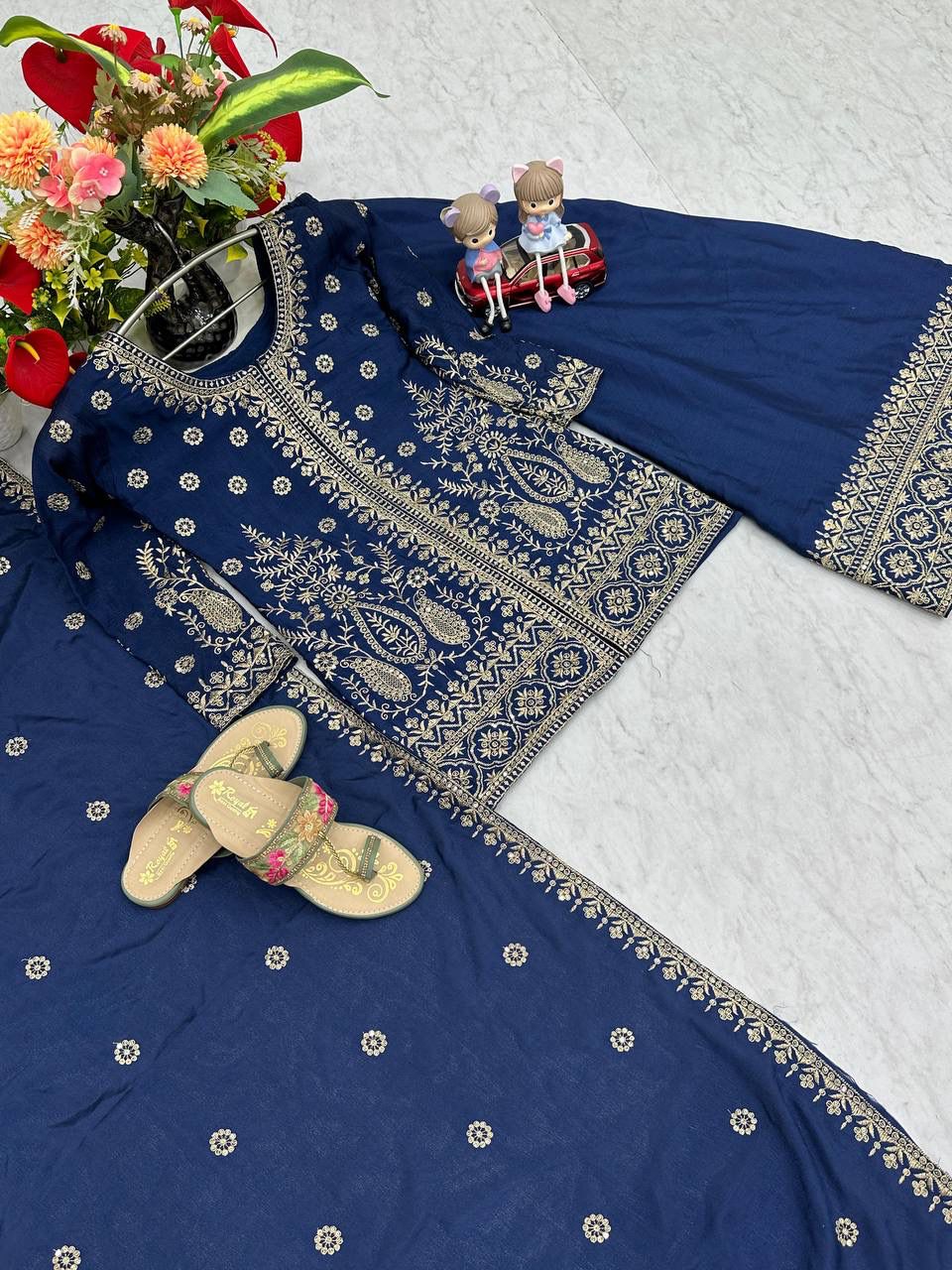Prisha Fashion Launching New Designer Party Wear Top Plazzo & Dupatta Set