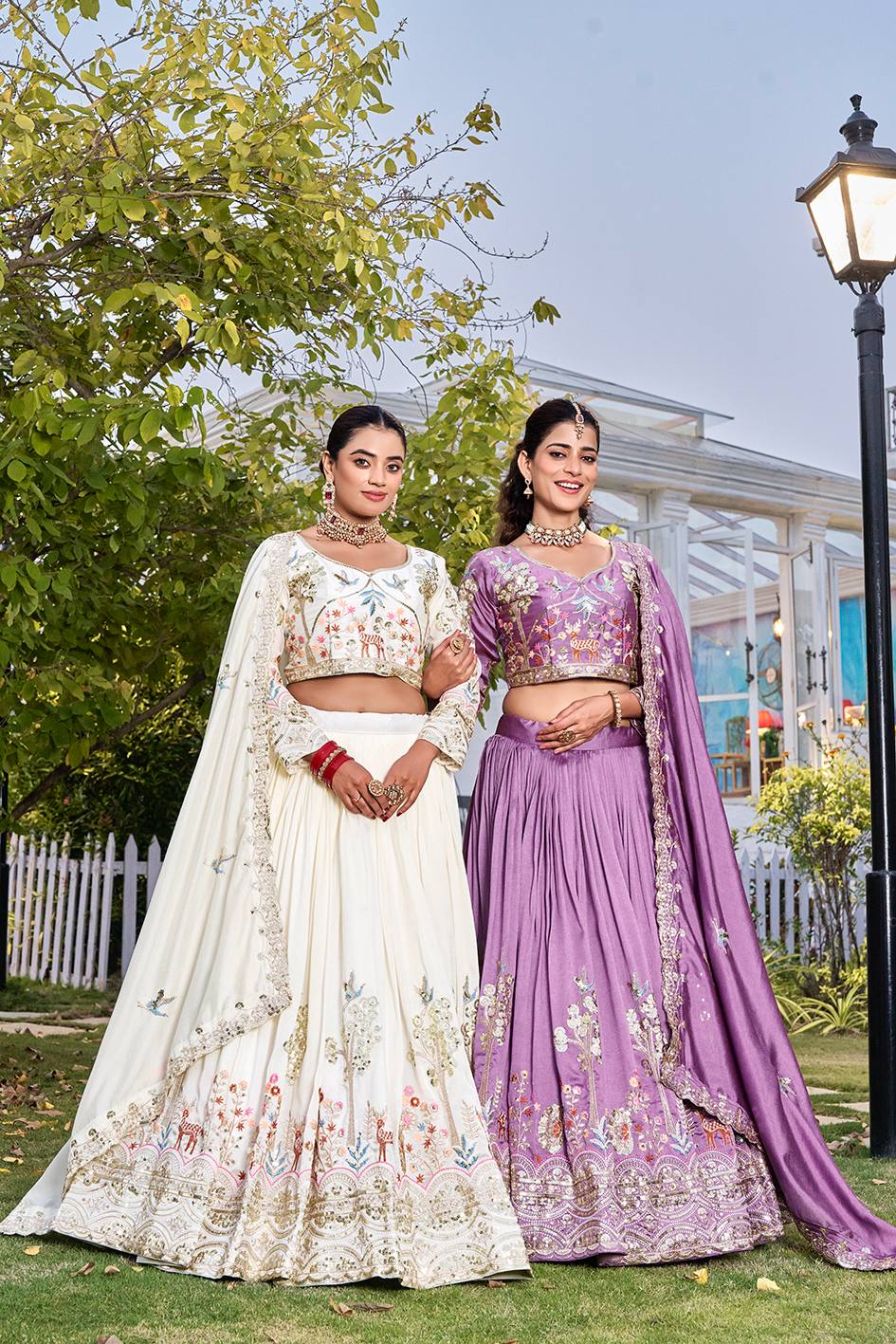 Embroidery Sequence Work with thred work Lehenga Choli