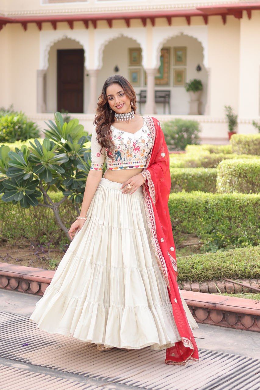 Cosmos silk with Standard Frill stitching Lehenga Choli