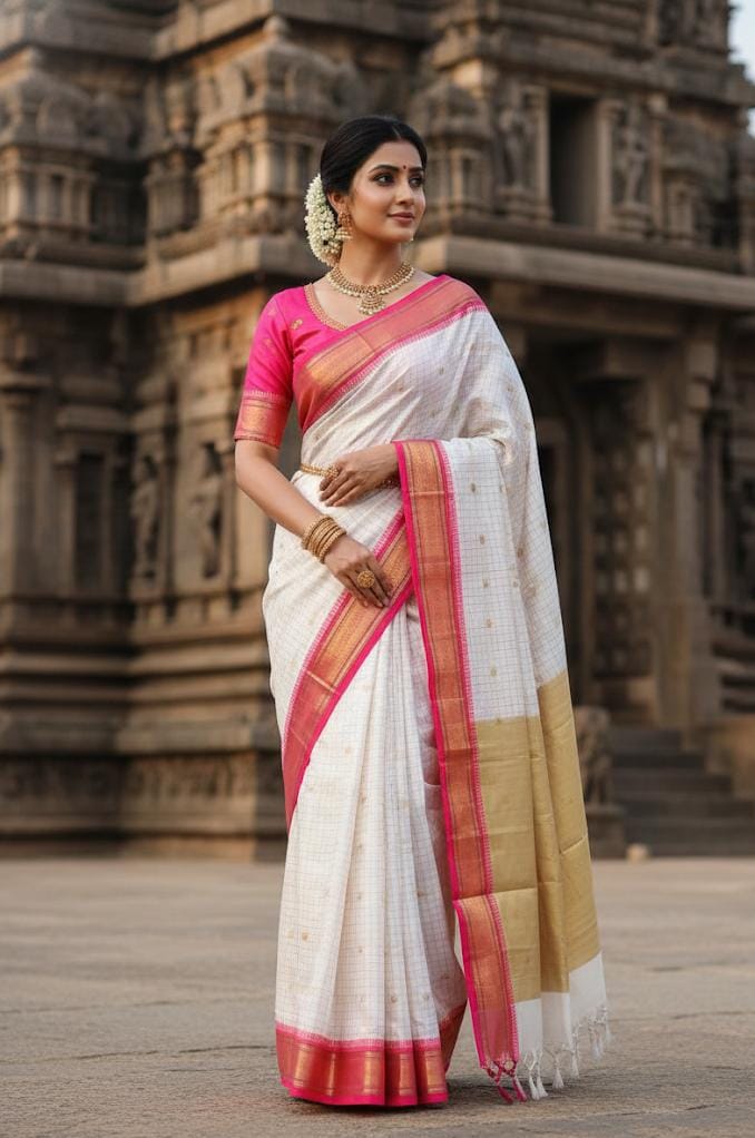 Aura Silk Zari Weaving Work Saree