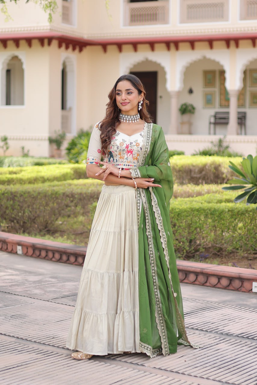 Cosmos silk with Standard Frill stitching Lehenga Choli