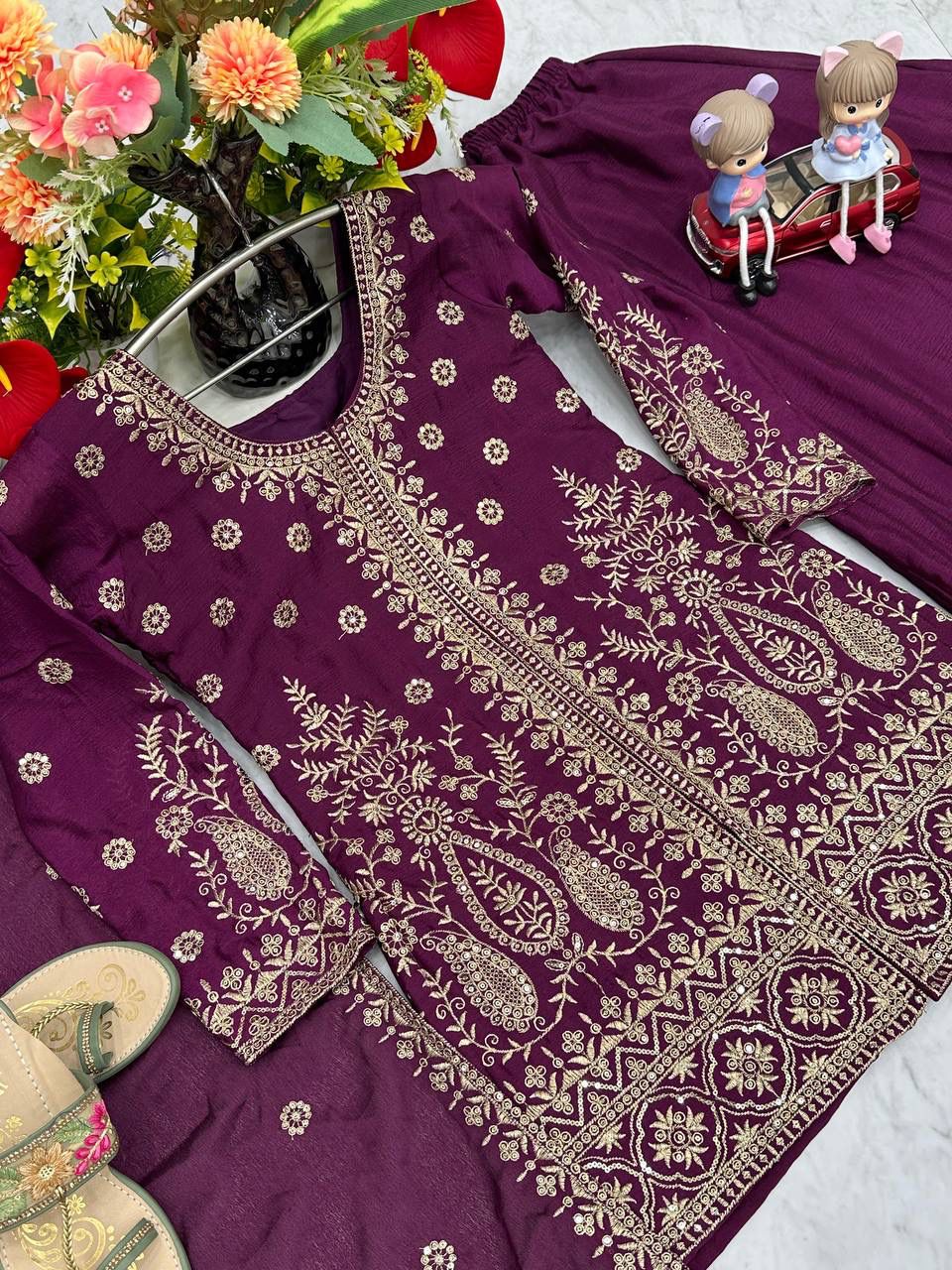 Prisha Fashion Launching New Designer Party Wear Top Plazzo & Dupatta Set