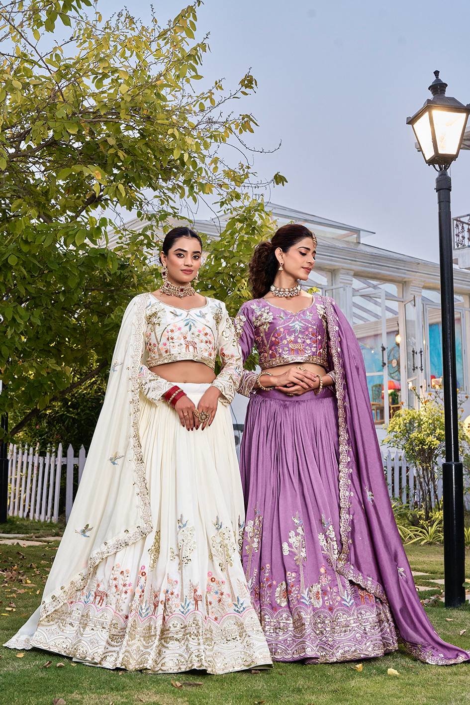 Embroidery Sequence Work with thred work Lehenga Choli