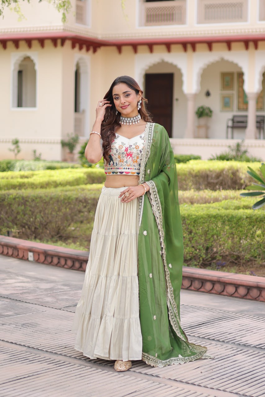 Cosmos silk with Standard Frill stitching Lehenga Choli