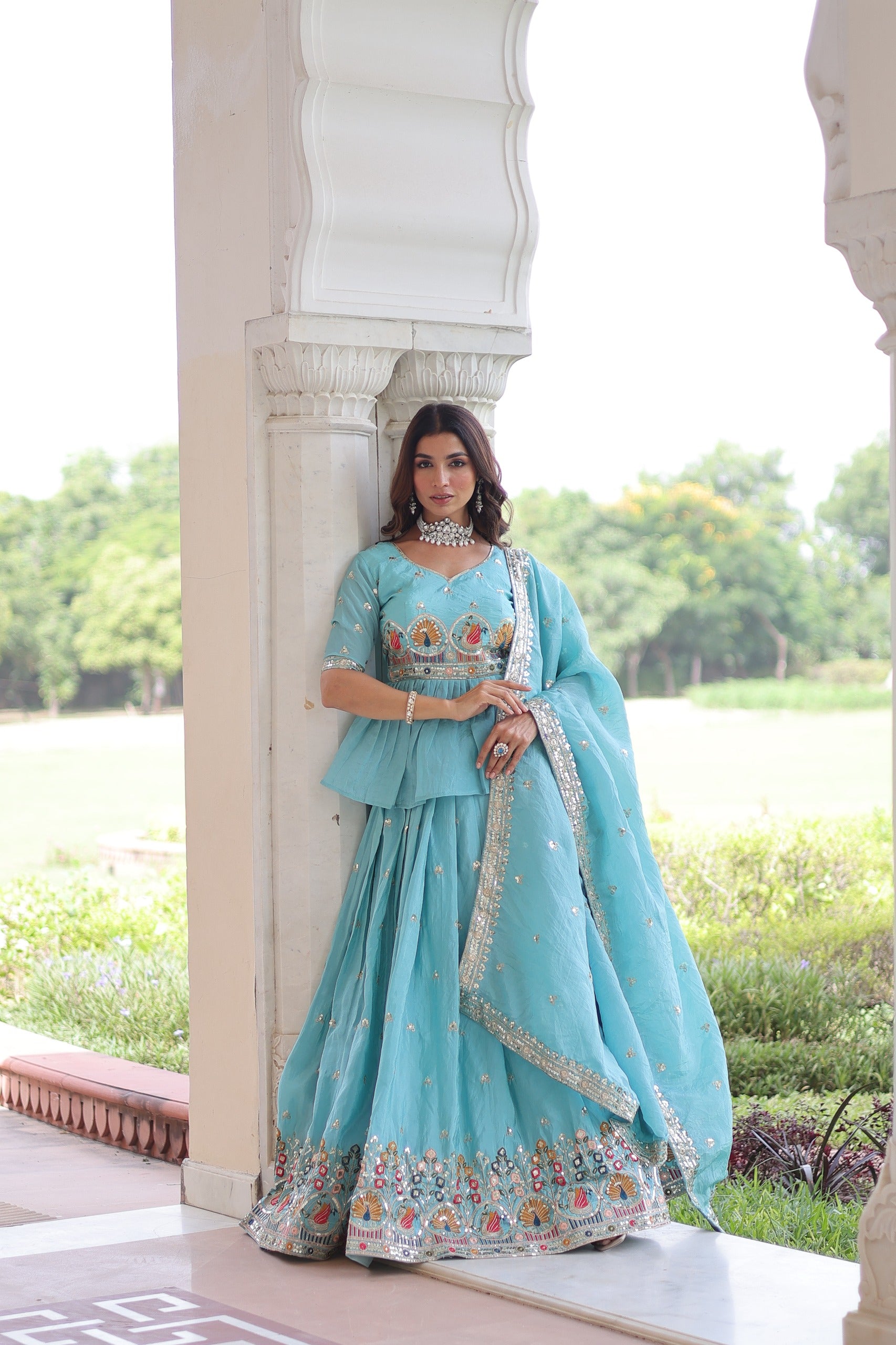 💗 *Premium Designer Sequins Embroidered Readymade Lehenga choli Set* 💃🏻