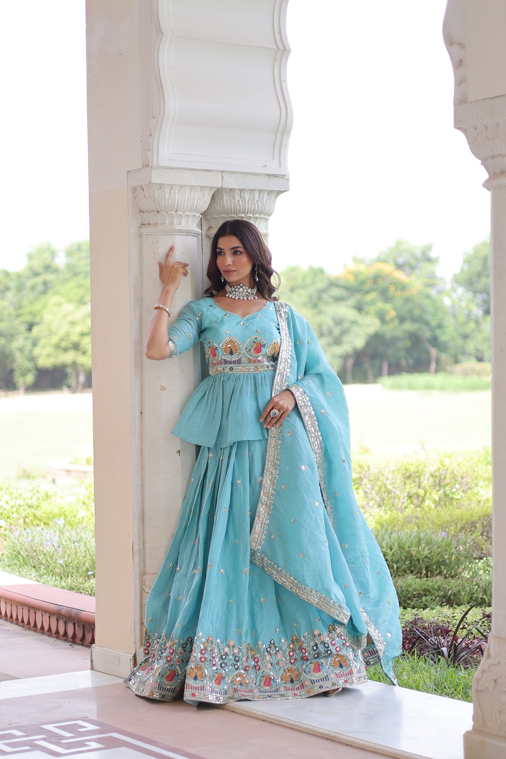 💗 *Premium Designer Sequins Embroidered Readymade Lehenga choli Set* 💃🏻