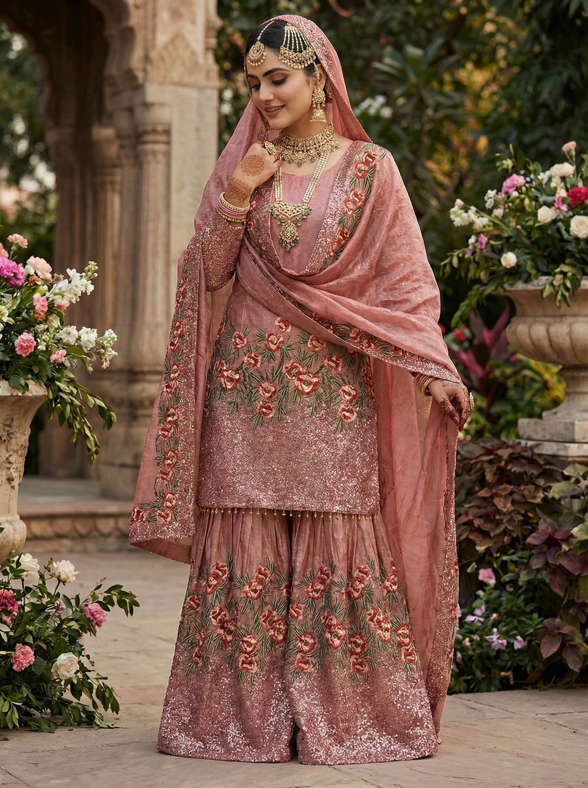 Presenting New Eid 🌙 Collection In Pure Fendy Silk With Heavy Embroidery Sequence Work Top-Bottom And Dupatta Set Fully Stitched Ready To Wear 🔥😍