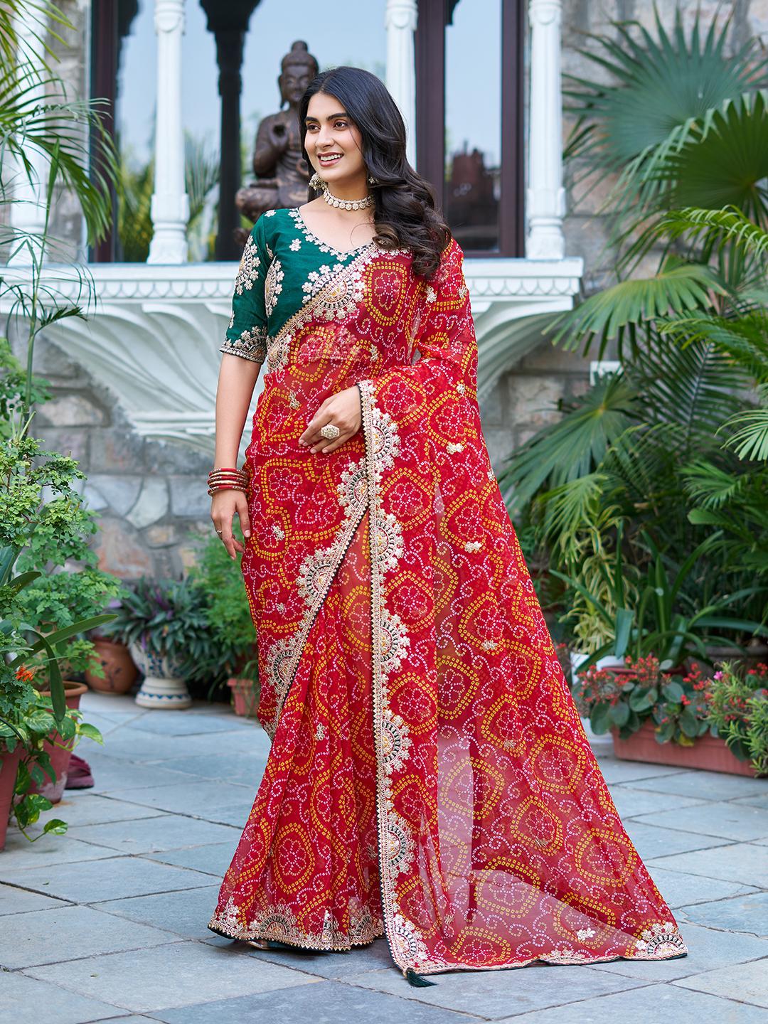 Ssd Creation is Launching New Festival &nbsp;bandhrej &nbsp;saree &nbsp;🥻💌*💕💕💕💕💕💕💕💕💕  *Real Medeling Product 📷🎥*
