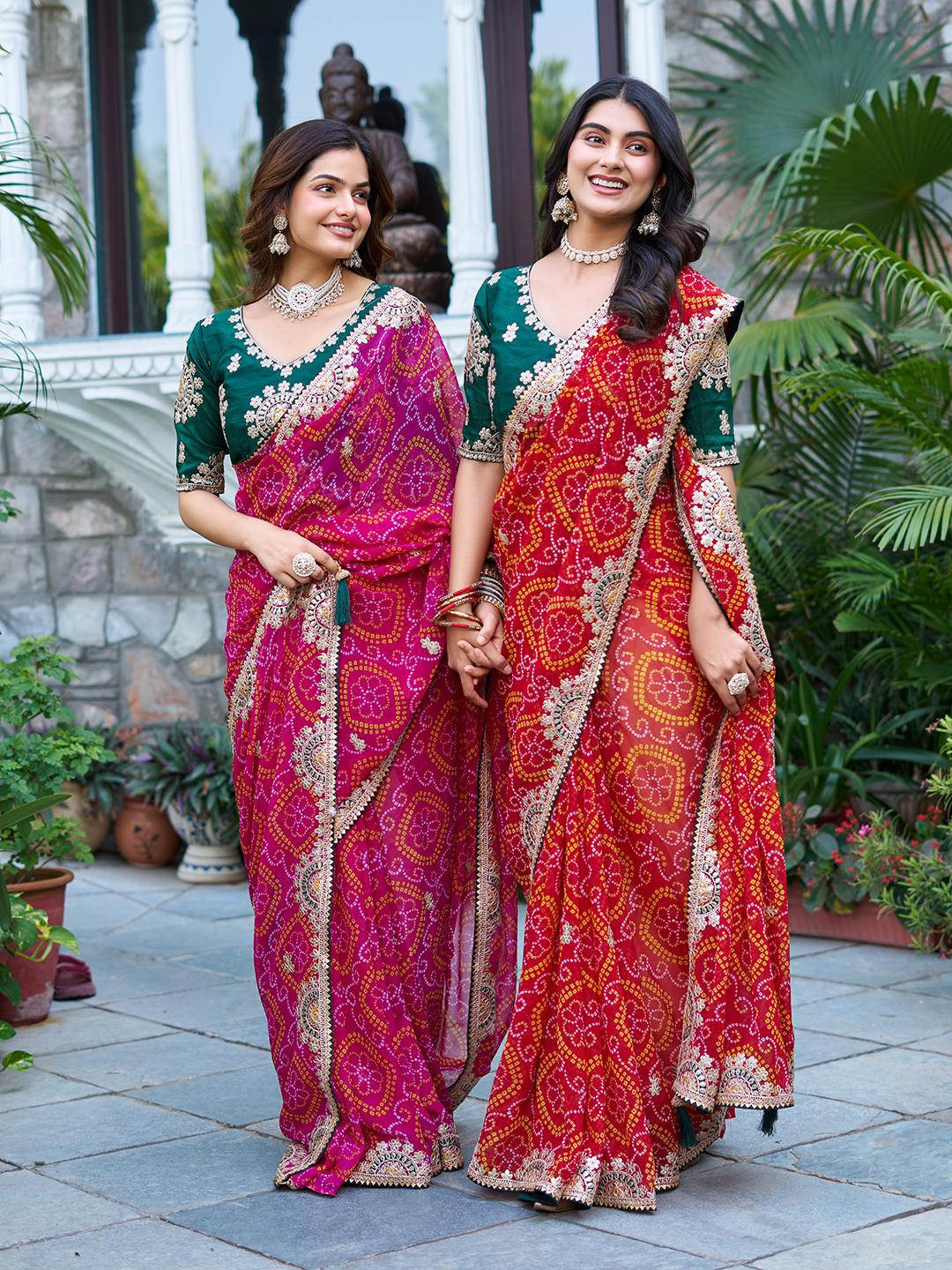 Ssd Creation is Launching New Festival &nbsp;bandhrej &nbsp;saree &nbsp;🥻💌*💕💕💕💕💕💕💕💕💕  *Real Medeling Product 📷🎥*