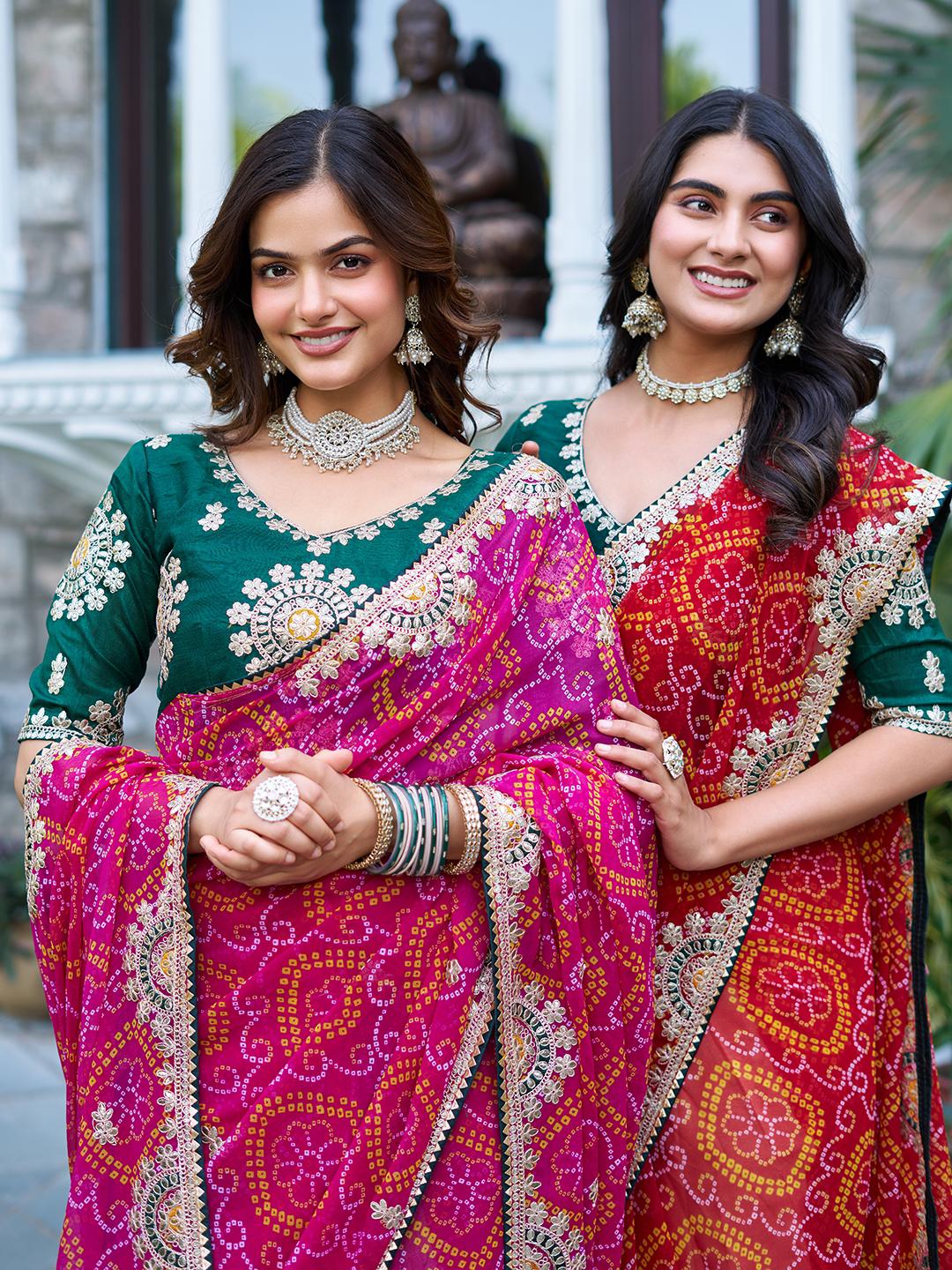 Ssd Creation is Launching New Festival &nbsp;bandhrej &nbsp;saree &nbsp;🥻💌*💕💕💕💕💕💕💕💕💕  *Real Medeling Product 📷🎥*