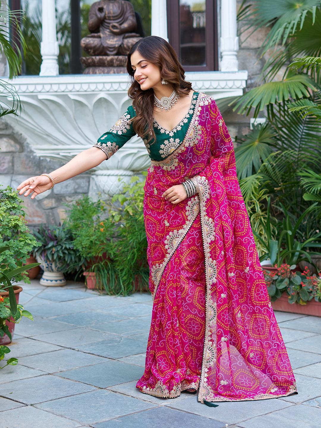 Ssd Creation is Launching New Festival &nbsp;bandhrej &nbsp;saree &nbsp;🥻💌*💕💕💕💕💕💕💕💕💕  *Real Medeling Product 📷🎥*