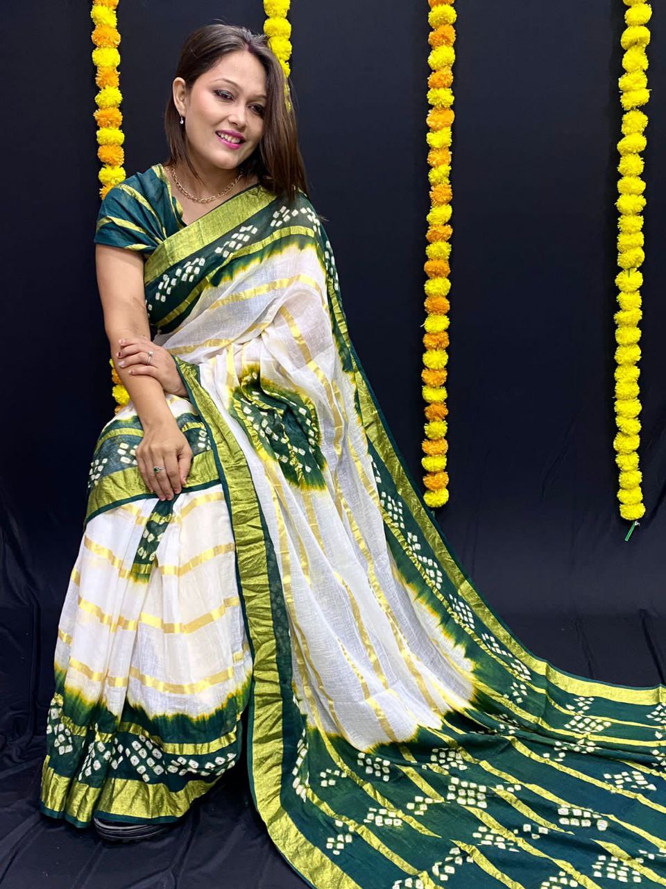 New Bandhani Saree