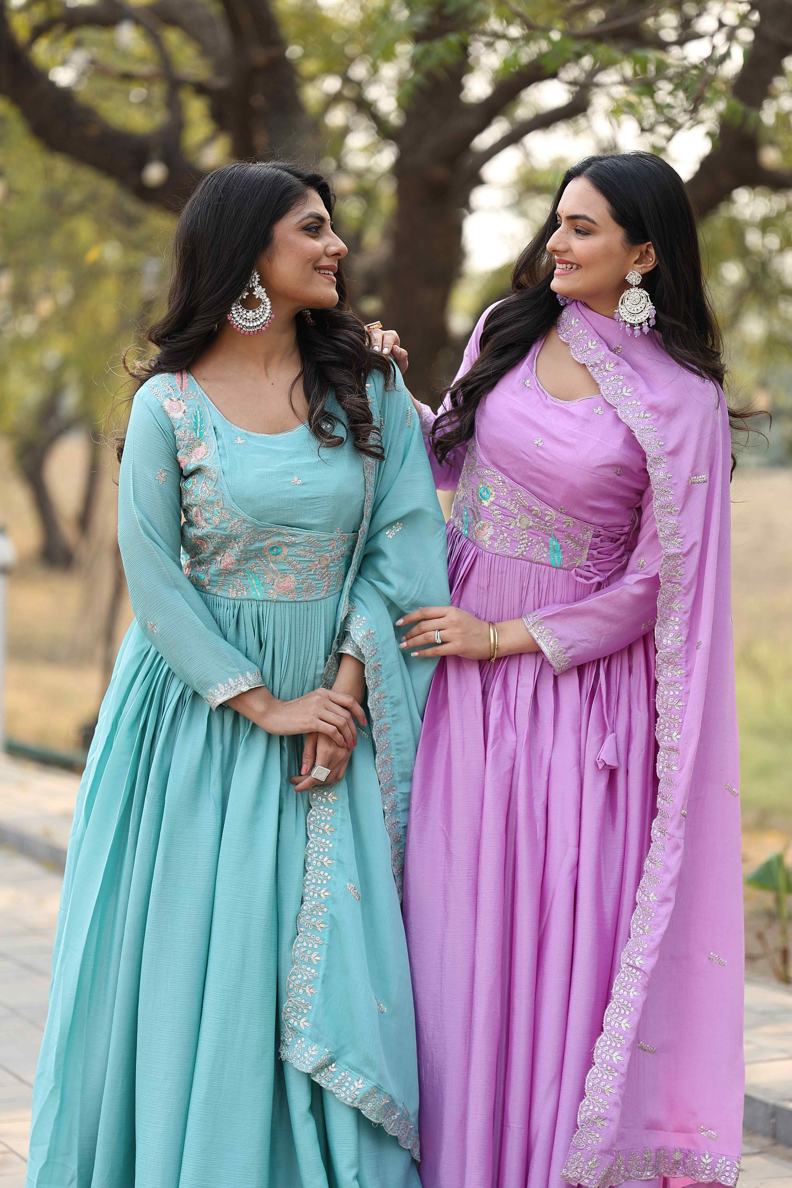 Lavender Dream Anarkali Gown with Elegant Dupatta