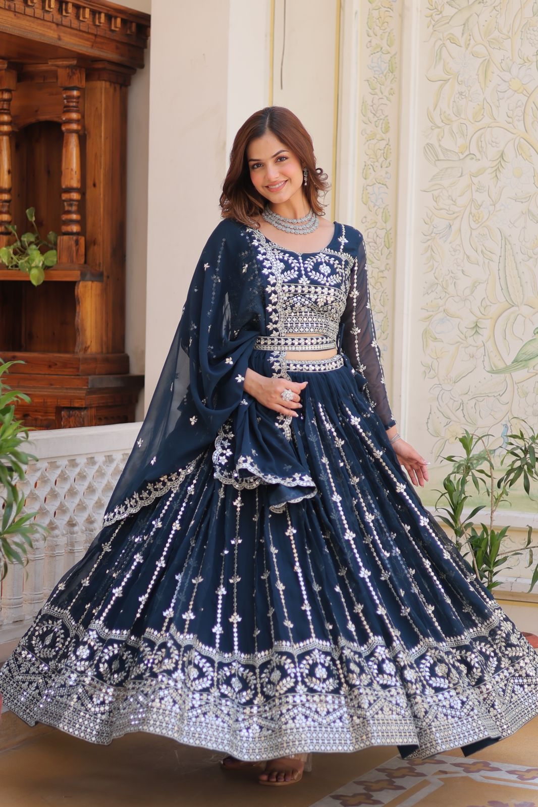 Royal Duo Designer Lehenga Choli Set with Heavy Embroidery