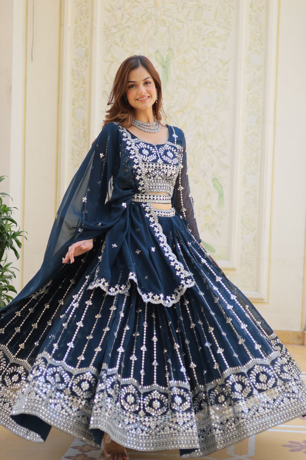 Royal Duo Designer Lehenga Choli Set with Heavy Embroidery