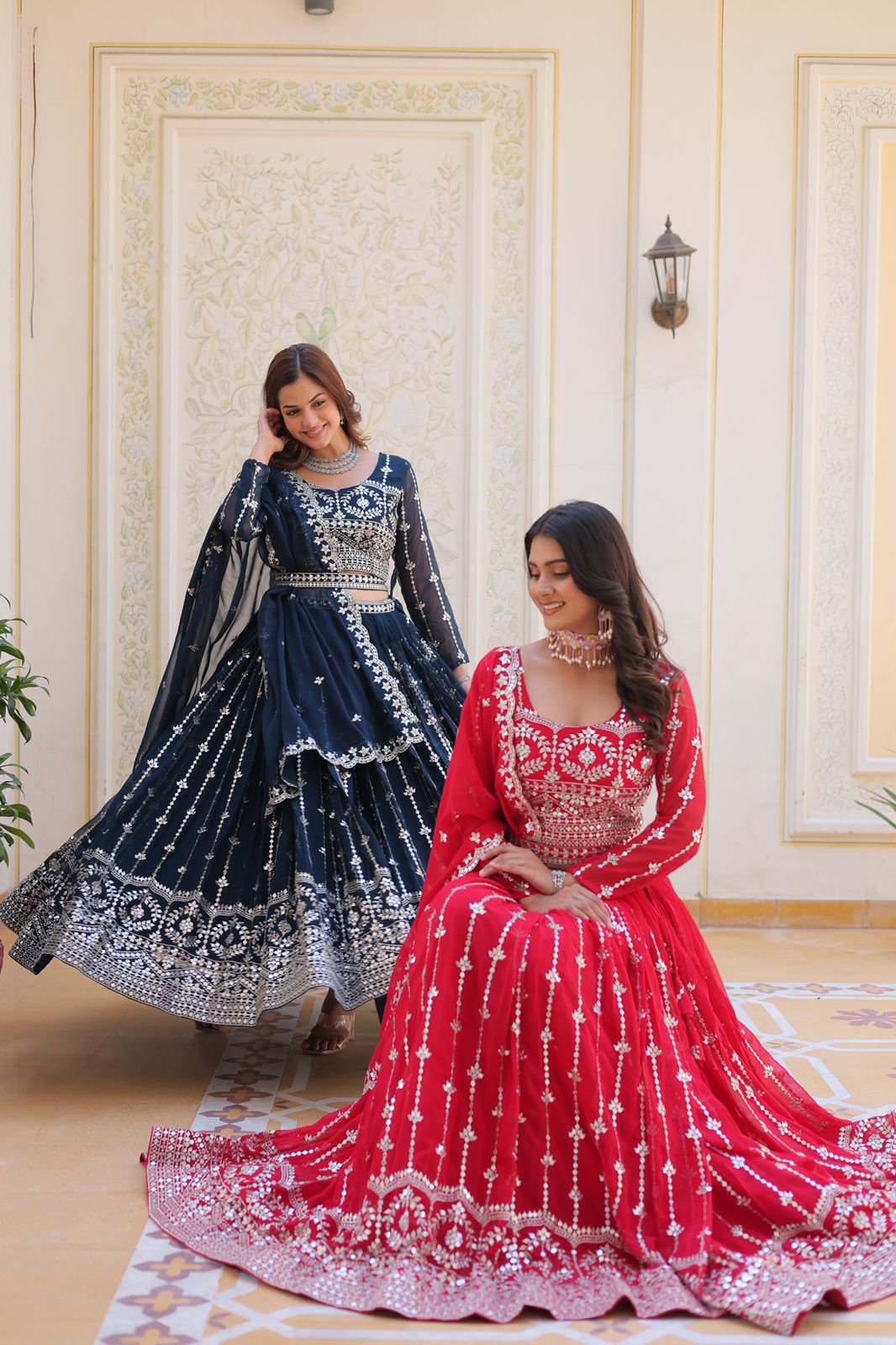 Royal Duo Designer Lehenga Choli Set with Heavy Embroidery