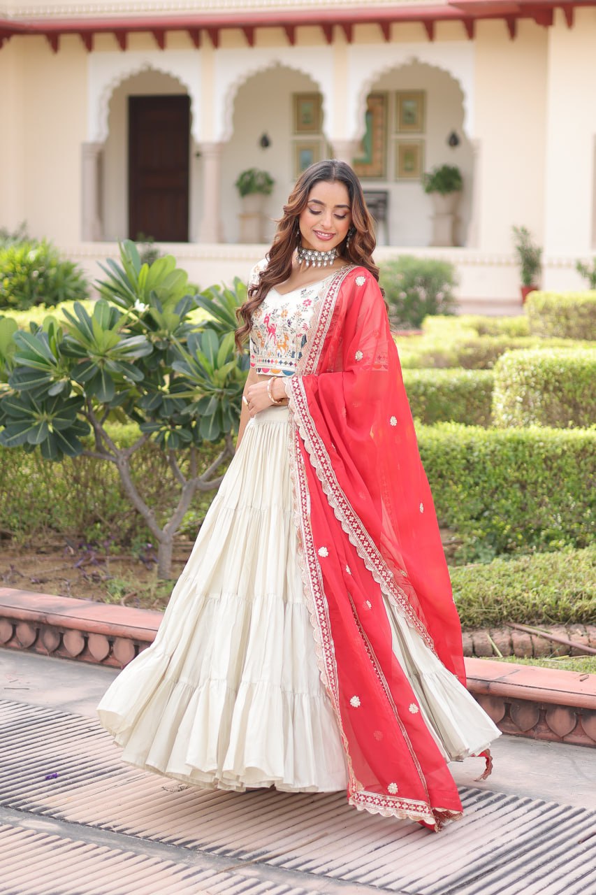 Cosmos silk with Standard Frill stitching Lehenga Choli