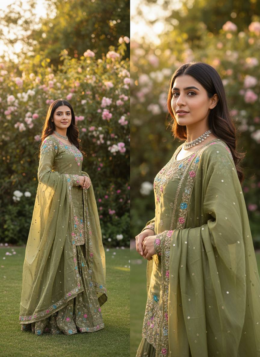 New Designer Party Wear Top Plazzo & Dupatta Set