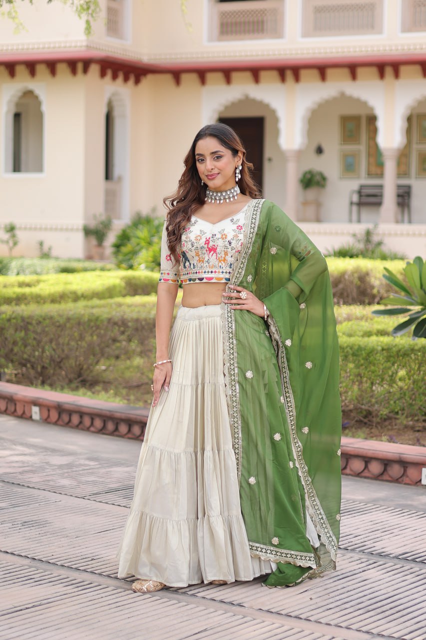 Cosmos silk with Standard Frill stitching Lehenga Choli