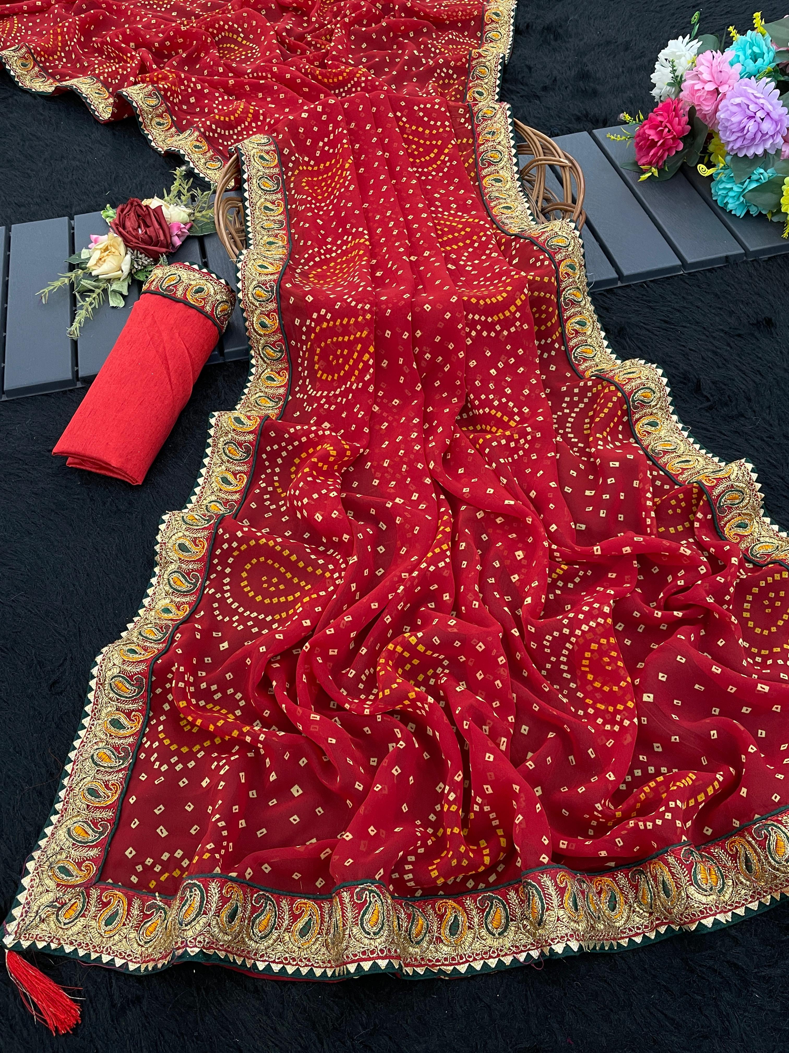 New Bandhani Saree