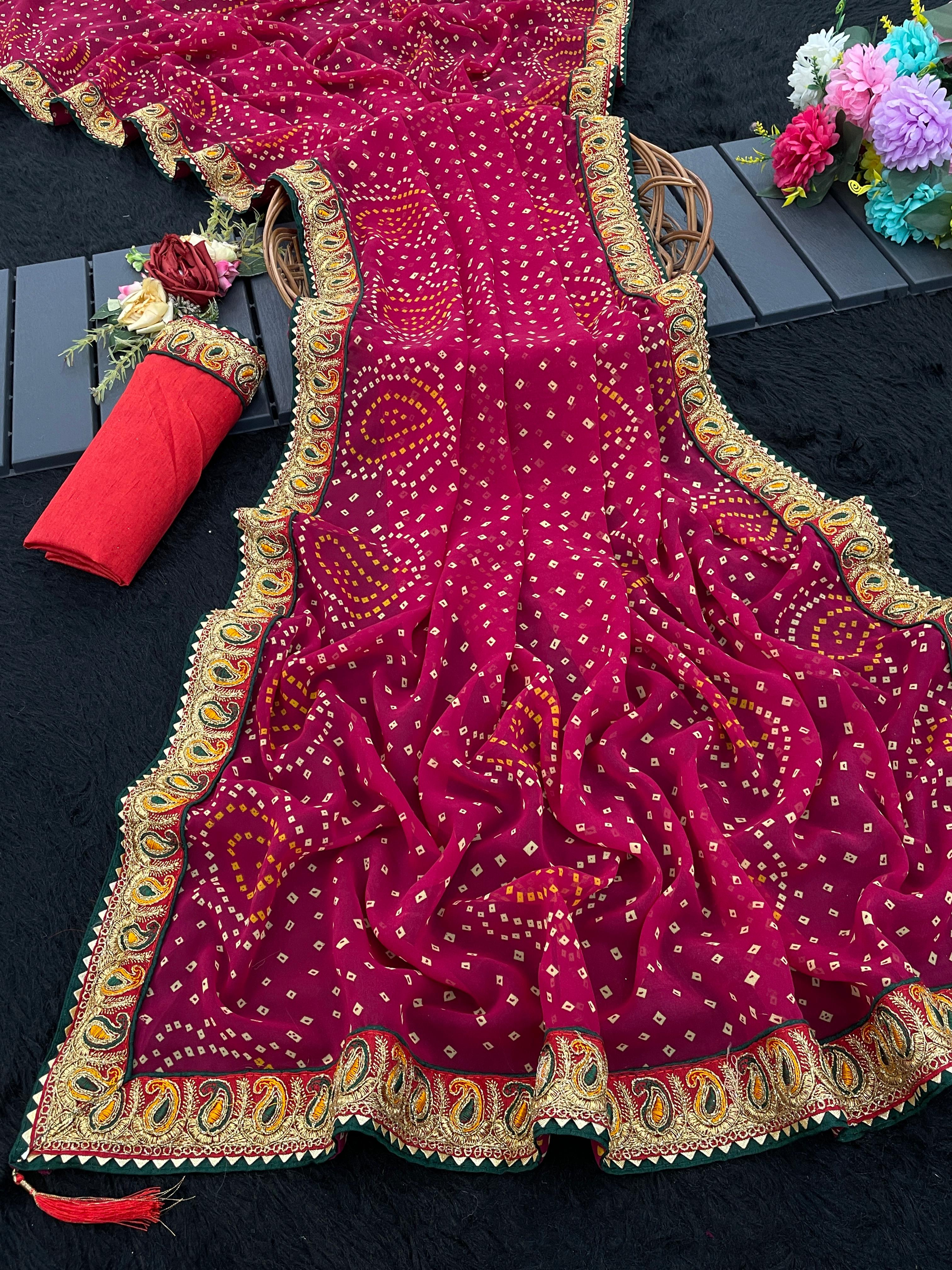 New Bandhani Saree
