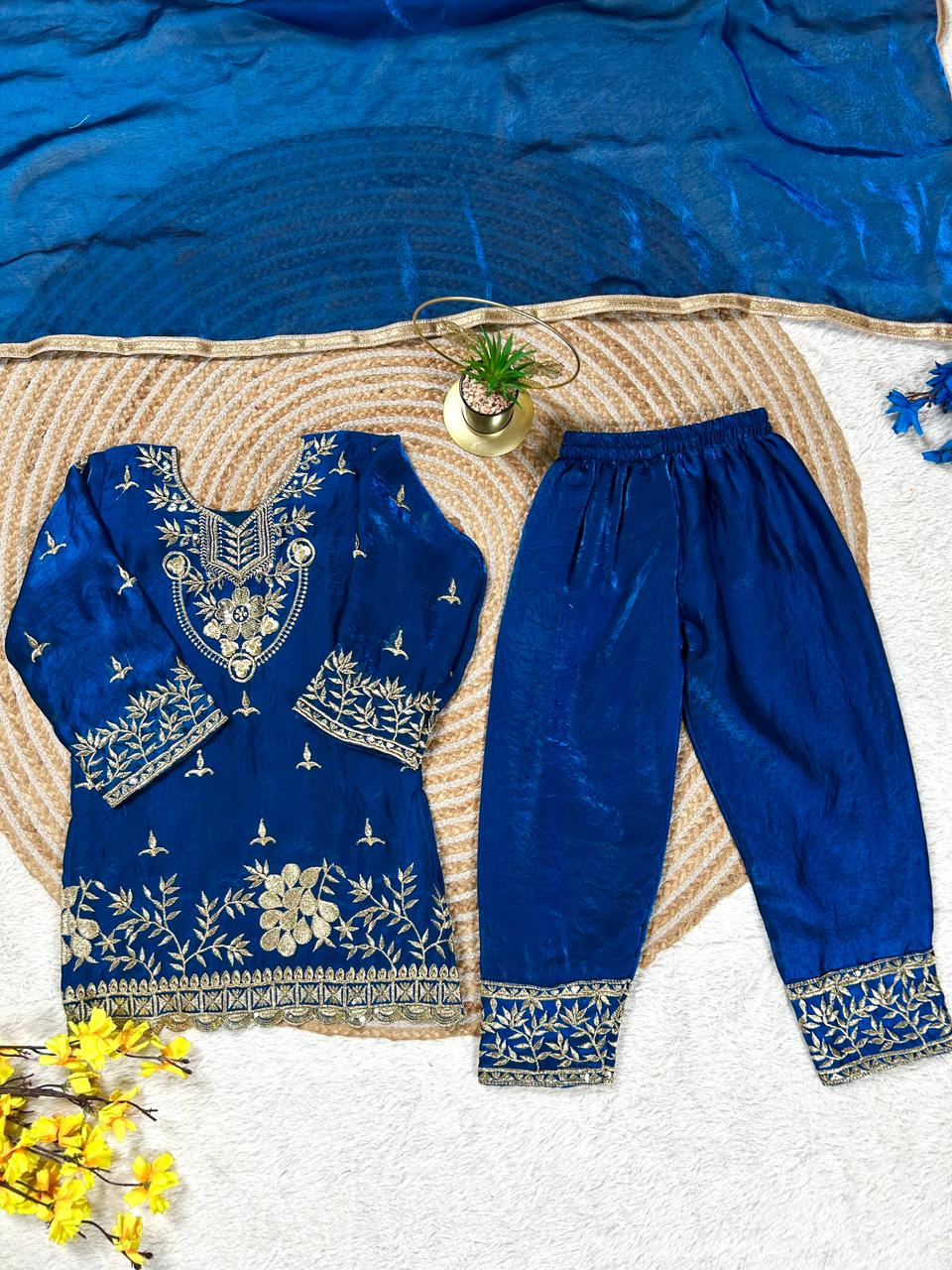 Premium Pure GMY Silk Sharara & Dupatta Set